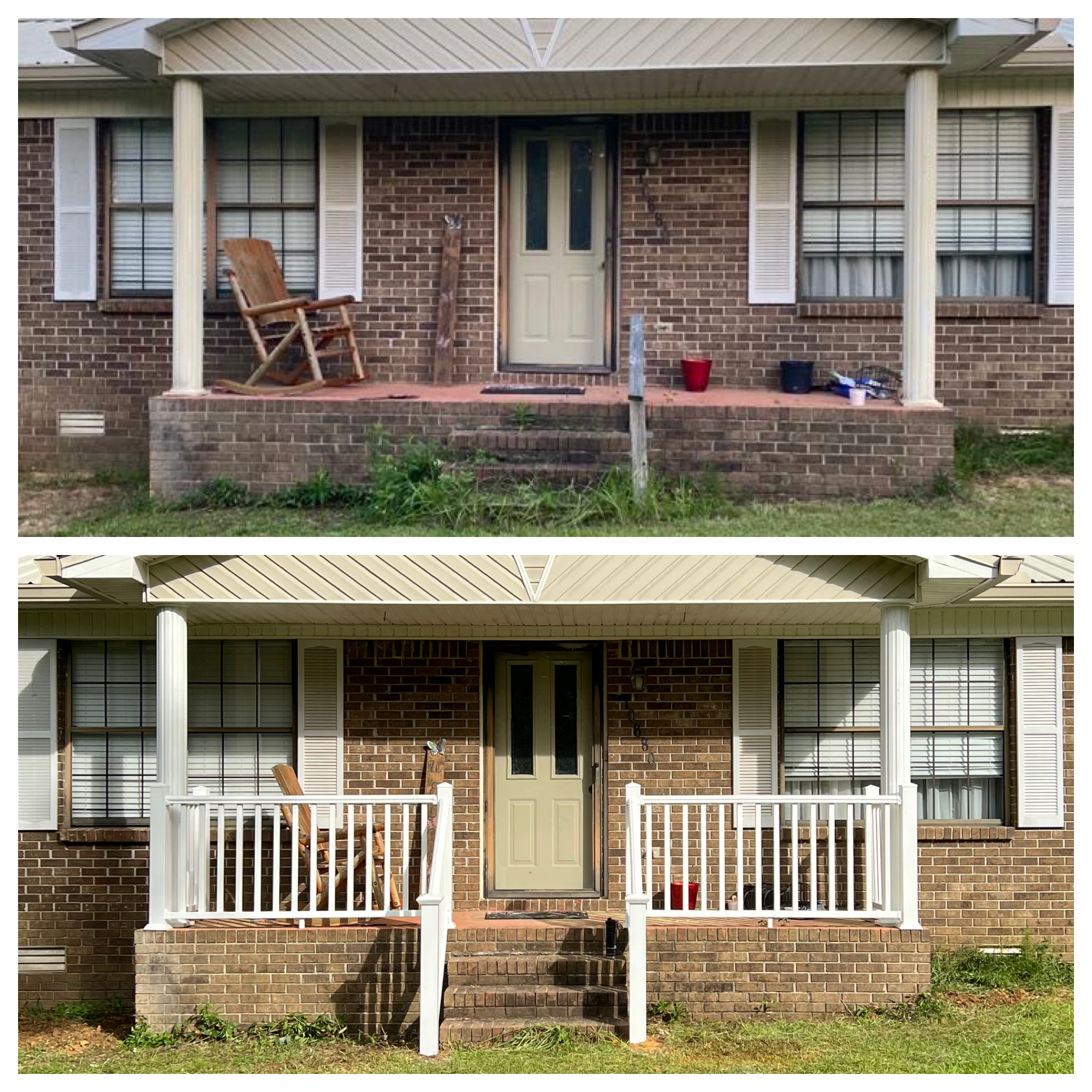 Deck and porch with uniform boards